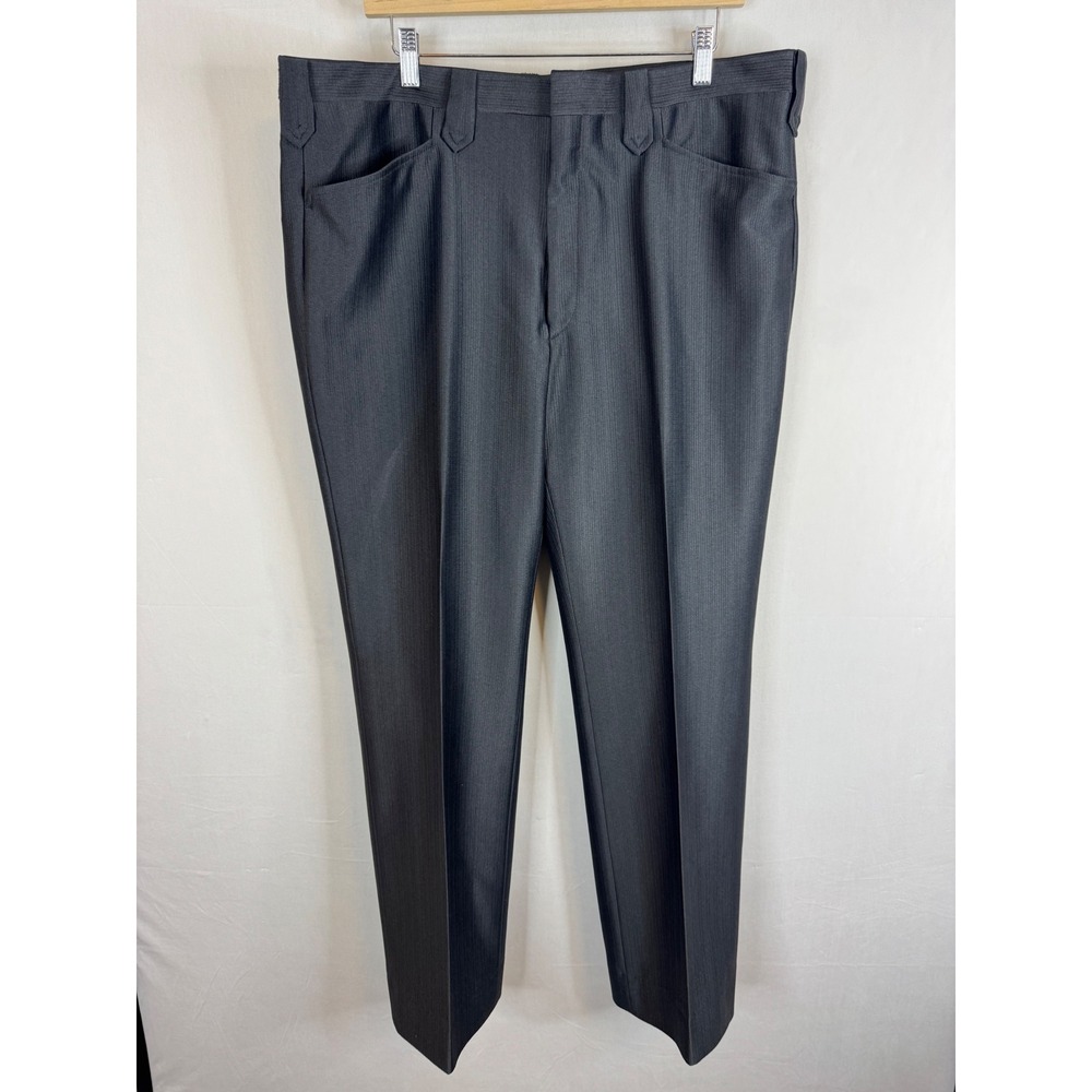 Circle S Mens Western‎ Dress Pants Dark Gray Keystone Belt Loops Made USA 38x32